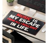 Tapis de souris amusant pour le travail, la musique est mon échappement de tout ce que je connais dans la vie. Tapis de souris grand tapis de souris amusant