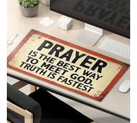 Tapis de souris amusant pour le travail, la prière est la meilleure façon de rencontrer Dieu. La vérité est plus rapide. Tapis de souris grand tapis de souris amusant