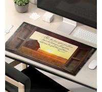 Tapis de souris amusant pour le travail, le pardon et l'espoir au coucher du soleil, tapis de souris amusant pour bureau