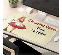 Tapis de souris amusant pour le travail Nettoyage Queen : Time To Shine Tapis de souris de jeu Grand tapis de souris