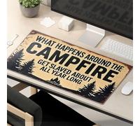 Tapis de souris amusant pour le travail « What Happens Around The Campfire Gets Slaved About All Year Long ». Tapis de souris amusant