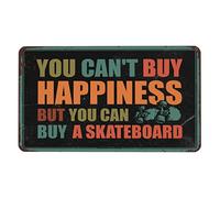 Tapis de souris amusant pour le travail « You Can't Buy Happiness But You Can Buy A Skateboard » Tapis de souris de jeu Tapis de souris chat