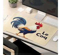 Tapis de souris amusant pour travailler un coq coloré avec Le Coq écrit à côté de lui. Tapis de souris Tapis de souris Gaming Fun Accessoires de bureau