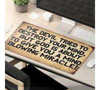 Tapis de souris amusant The Devil Tried To Destroy Your Mind. Tapis de souris motivant Kawaii Accessoires de bureau
