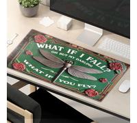 Tapis de souris amusant « What If I Fall? Oh But My Darling, What If You Fly? » Tapis de souris amusant pour bureau