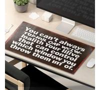 Tapis de souris amusant « You Can'T Always Control What You Throw Out ». Tapis de souris amusant pour bureau de travail