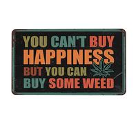 Tapis de souris amusant « You Can't Buy Happiness But You Can Buy Some Weed » - Grand tapis de souris amusant pour le travail