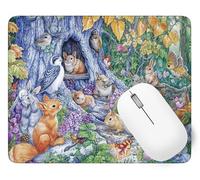 Tapis de Souris Animal, Tapis de Souris Gamer 360 x 300 mm Bords Cousus, Haute Précision et Vitesse avec Bords Cousus et Base en Caoutchouc Antidérapante Mouse Pad Arbre, pour Bureau, Gaming p1j-193