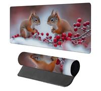 Tapis de Souris Animal, Tapis de Souris XXL 1500x800x3mm, Sous Main Bureau Gamer avec Base en Caoutchouc, Gaming Accessoire, Accessoires Bureau, Grand Mouse Pad Gaming, pour Maison, Gamer, Rouge A-869