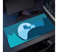 Tapis de Souris Animaux de Dessins animés Bleus(700x400x2mm) XXL Mouse Pad étendu Grand,Base en Caoutchouc Antidérapante à Bords Cousus Tapis de Souris de Jeu pour Portable