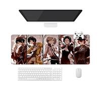 Tapis de Souris Anime Bungo Stray Dogs, Tapis Gamer XXL (80 x 30 cm), Base Antidérapante + Surface Douce (d)