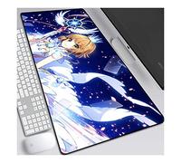 Tapis de Souris Anime Cardcaptor Sakura 800x300mm, Tapis de Souris Clavier, Grand Tapis de Souris de Jeu Professionnel XXL Grand avec Base en Caoutchouc de 3mm d'épaisseur, pour Ordinateur PC, D