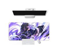 Tapis de souris Anime Demon Slayer - Tokito Muichiro Anime Tapis de souris pour clavier d'ordinateur, grand tapis de souris long en caoutchouc souple, surface antidérapante, tapis de bureau, tapis de
