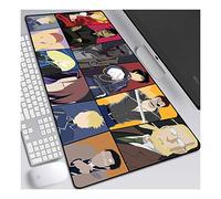 Tapis de souris Anime Fullmetal Alchemist 800x300mm, tapis de souris clavier, grand tapis de souris de jeu professionnel XXL grand avec base en caoutchouc de 3 mm d'épaisseur, pour ordinateur PC, H