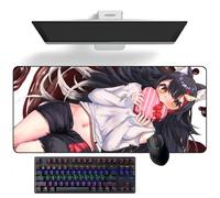 Tapis de souris Anime Hololive Ookami Mio Anime Tapis de bureau Grand tapis de souris en caoutchouc