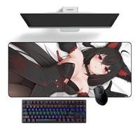 Tapis de souris Anime Hololive Ookami Mio Anime Tapis de bureau Grand tapis de souris en caoutchouc