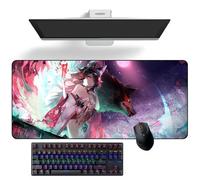 Tapis de souris Anime Hololive Ookami Mio Anime Tapis de bureau Grand tapis de souris en caoutchouc