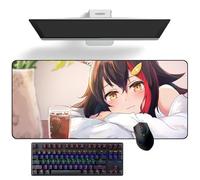Tapis de souris Anime Hololive Ookami Mio Anime Tapis de bureau Grand tapis de souris en caoutchouc