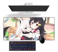 Tapis de souris Anime Hololive Ookami Mio Anime Tapis de bureau Grand tapis de souris en caoutchouc