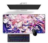 Tapis de souris Anime Honkai Impact 3ème Elysia Anime Tapis de bureau Grand tapis de souris Tapis de souris en caoutchouc