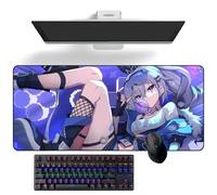 Tapis de souris Anime Honkai : Star Rail Silver Wolf Anime Tapis de souris Tapis de souris Tapis de bureau Grand tapis de souris