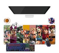 Tapis de Souris Anime JoJo's Bizarre Adventure | Tapis de Souris Imperméable Extra-Large | Base en Caoutchouc Antidérapante pour PC, Portable, e-Sport (4, 31.5" × 11.8" × 0.12")