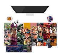 Tapis de Souris Anime JoJo's Bizarre Adventure | Tapis de Souris Imperméable Extra-Large | Base en Caoutchouc Antidérapante pour PC, Portable, e-Sport (4, 35.4" × 15.7" × 0.12")