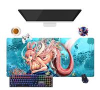 Tapis de Souris Anime One NaMi Nico Robin Piece | Tapis de Souris Lavable Géant XL | Prise Antidérapante + Bordures Renforcées (1, 35.4" × 15.7" × 0.12")