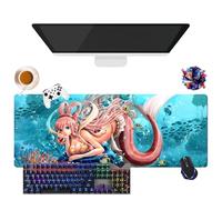 Tapis de Souris Anime One NaMi Nico Robin Piece | Tapis de Souris Lavable Géant XL | Prise Antidérapante + Bordures Renforcées (1, 31.5" × 11.8" × 0.12")