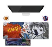 Tapis de Souris Anime One NaMi Nico Robin Piece | Tapis de Souris Lavable Géant XL | Prise Antidérapante + Bordures Renforcées (3, 31.5" × 11.8" × 0.12")