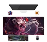 Tapis de Souris Anime Overlord Albedo Shalltear | Tapis de Souris XXL Imperméable (90 cm x 40 cm x 3 mm) | Base Antidérapante en Caoutchouc (13)