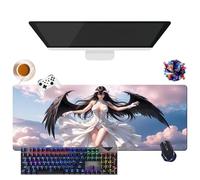 Tapis de Souris Anime Overlord Albedo | Tapis de Souris Lavable Géant XL | Prise Antidérapante + Bordures Renforcées | Surface Durable pour Jeux, Bureau et Maison (1, 31.5" × 11.8" × 0.12")