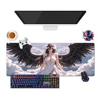 Tapis de Souris Anime Overlord Albedo | Tapis de Souris Lavable Géant XL | Prise Antidérapante + Bordures Renforcées | Surface Durable pour Jeux, Bureau et Maison (2, 31.5" × 11.8" × 0.12")