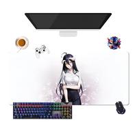 Tapis de Souris Anime Overlord Albedo | Tapis de Souris Lavable Géant XL | Prise Antidérapante + Bordures Renforcées | Surface Durable pour Jeux, Bureau et Maison (5, 35.4" × 15.7" × 0.12")