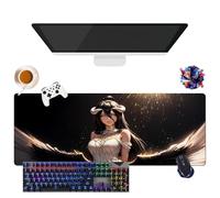 Tapis de Souris Anime Overlord Albedo | Tapis de Souris Lavable Géant XL | Prise Antidérapante + Bordures Renforcées | Surface Durable pour Jeux, Bureau et Maison (6, 31.5" × 11.8" × 0.12")