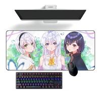 Tapis de souris Anime Sorcière errante : Le voyage d'Elaina Anime Tapis de souris Tapis de souris Tapis de bureau Grand tapis de souris