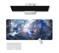 Tapis de souris Anime Wuthering Waves - The Shorekeeper Anime Tapis de souris pour clavier d'ordinateur, grand tapis de souris long en caoutchouc souple, surface antidérapante, tapis de bureau, tapis