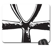 Tapis De Souris, Ankh Silhouette Égyptienne Egypte Symbole Ancien Tapis Souris Antidérapante Mousepad Durable Tapis De Bureau pour Pc Souris Jeux 25X30Cm