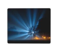 Tapis de souris antidérapant 17,8 x 22,9 cm horizontal avec imprimé arbre lumineux pour ordinateur portable et console de bureau
