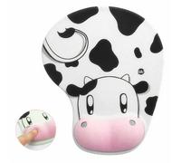 Tapis de souris antidérapant, confortable, avec repose-poignet, dessin animé 3D, motif de vache mignon, pour ordinateur portable, jeux