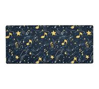 Tapis de souris antidérapant pour clavier et souris Motif étoiles et safari 80 x 30 cm