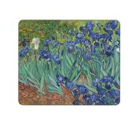 Tapis de souris antidérapant Van Gogh Irises pour ordinateur portable, bureau, ordinateur 30 x 24,9 cm