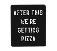 Tapis De Souris Après Ça, on Va Manger Une Pizza Bureau Tapis Souris Doux Tapis De Souris D'Ordinateur, pour Ordinateur Portable, Ordinateur, 25x30cm