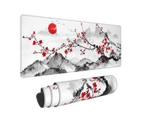 Tapis de souris aquarelle en fleurs de cerisier 31,5 x 11,8 pouces rose bureau complet Japa