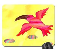Tapis De Souris, Aquarelle Toucan Oeuvre Oiseau Conception Dessin Tapis De Souris D'Ordinateur Antidérapante Tapis De Souris De Jeu Confort Tapis De Gaming pour Jeux Souris 25X30Cm