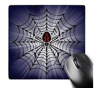 Tapis De Souris Araignée Veuve Noire dans Une Toile sur Fond Blanc À Bleu Étanche Tapis De Souris Gaming Durables Gamer Mouse Pad pour Gaming Pc Clavier 25X30Cm