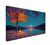 Tapis de Souris Arbre, Ciel éToilé sous Main Bureau 1200x600x3mm, Tapis de Souris XXL Gaming avec Rubber Base, Accessoire Bureau, Mouse Pad avec Coutures sur Les Bords, Clavier Pad, pour PC, 2-4105