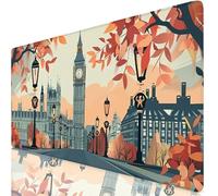 Tapis de Souris Arbre Tapis de Souris XXL 1200 x 600 mm, Mouse Pad Paris avec Base Anti-Dérapage, Design Durable et Imperméable, Améliore la précision et la Vitesse, Accessoire Bureau Gamer K0-1128