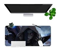 Tapis de Souris Arcane War of Two Cities|Tapis de Souris Mignon Grand|Tapis de Souris Bleu Gaming|Tapis de Souris XXL 900x400|Jinx|Tapis de Bureau|Imperméable - Antidérapant (31,5 x 11,8 x 0,1 po)