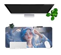 Tapis de Souris Arcane War of Two Cities|Tapis de Souris Mignon Grand|Tapis de Souris Bleu Gaming|Tapis de Souris XXL 900x400|Tapis de Bureau|Imperméable - Antidérapant|Jinx (31,5 x 11,8 x 0,1 po)